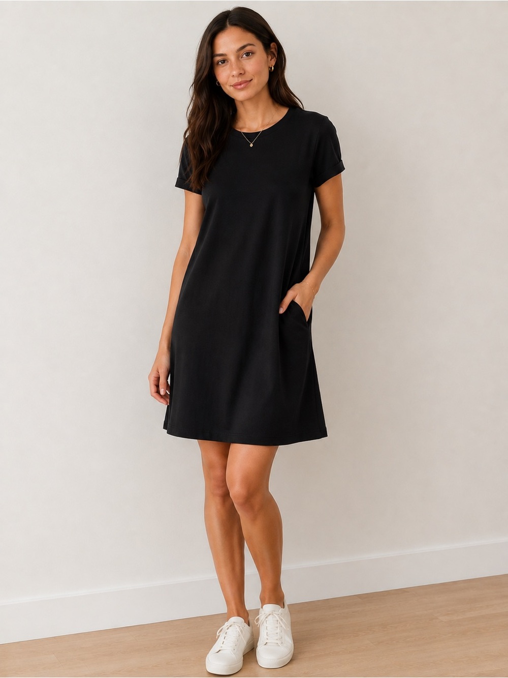 Uniqlo Short-Sleeve A-Line Mini Dress